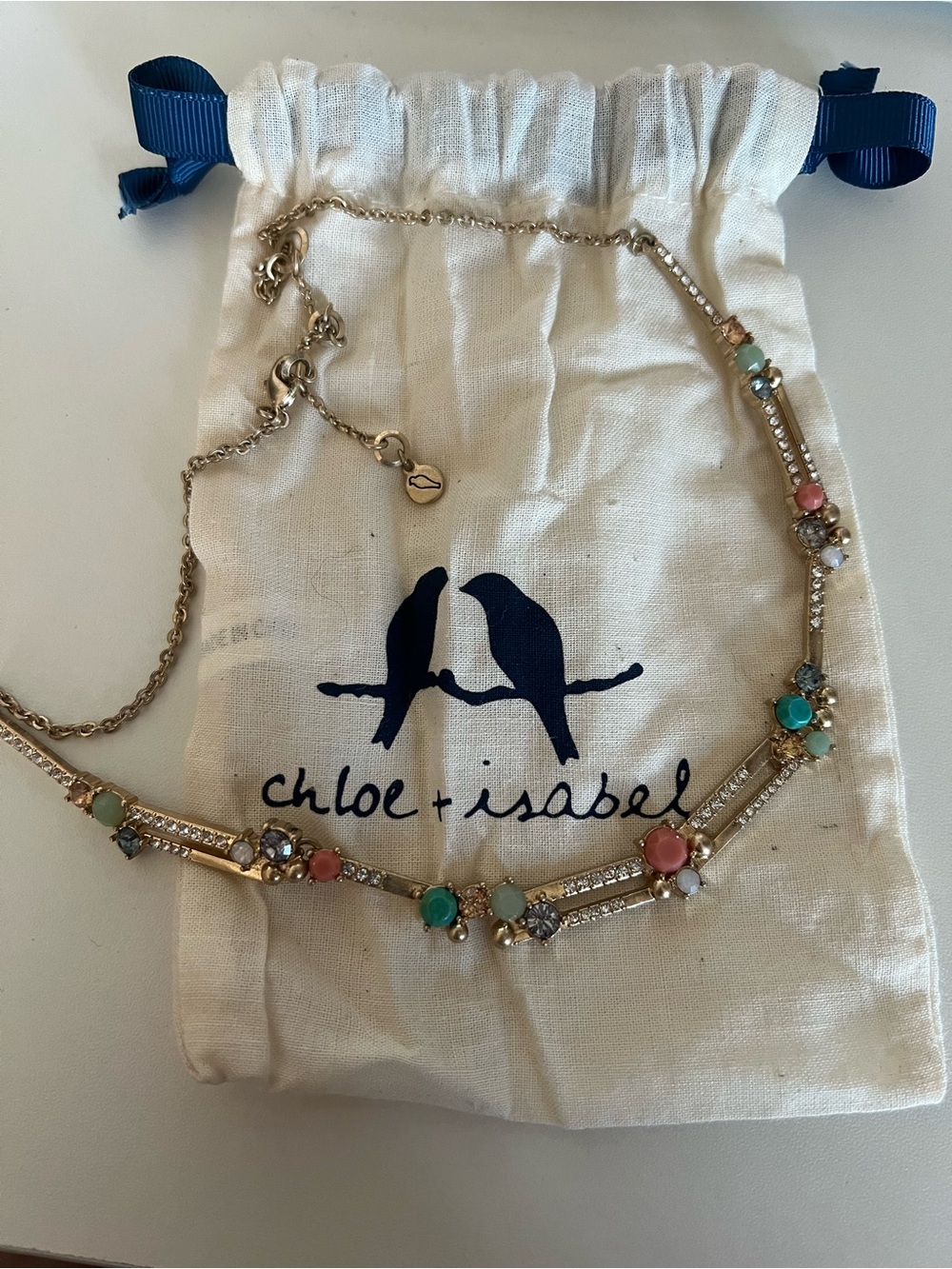 Chloe + Isabel Mosaico Gold Pastel Multi-Stone Necklace